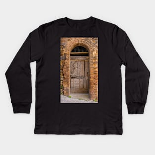 Door in San Lorenzo a Merse, Tuscany Kids Long Sleeve T-Shirt